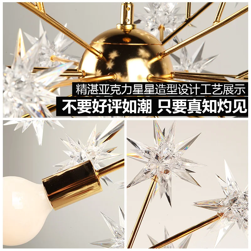 Современные скандинавские столовые огни привели к потолочным ламповым барам Art