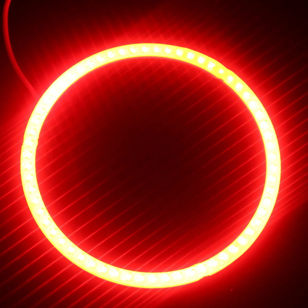 2 пары(4 шт.) COB Led гало кольца 60 мм 70 мм 80 мм 90 мм 100 мм 110 мм 120 мм 12V Автомобильные фары глаза ангела фары белого и синего цвета красного и желтого цветов