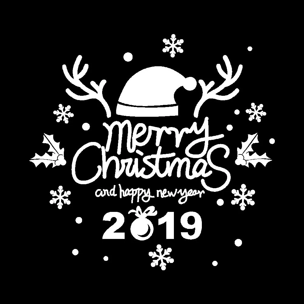 Новый год Рождество наклейка на стену домашний магазин наклейки окна фон сделай