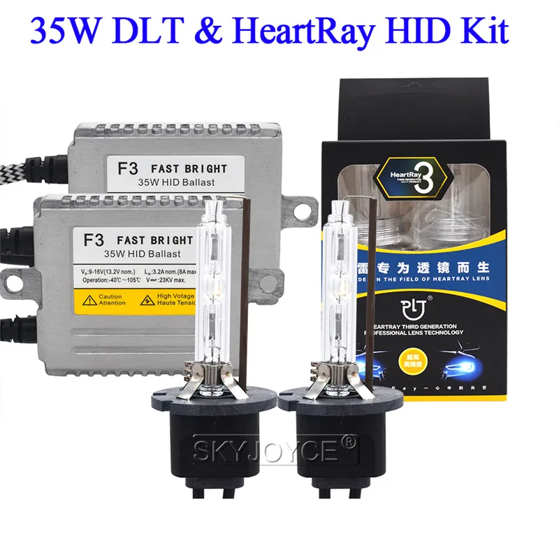 SKYJOYCE 35W HeartRay D2H ксенон HID комплект ксенон H7 4500K 5500K 6500K H1 H11 HB3 HB4 D2H автомобильный светильник 35W DLT F3 HID балласт комплект