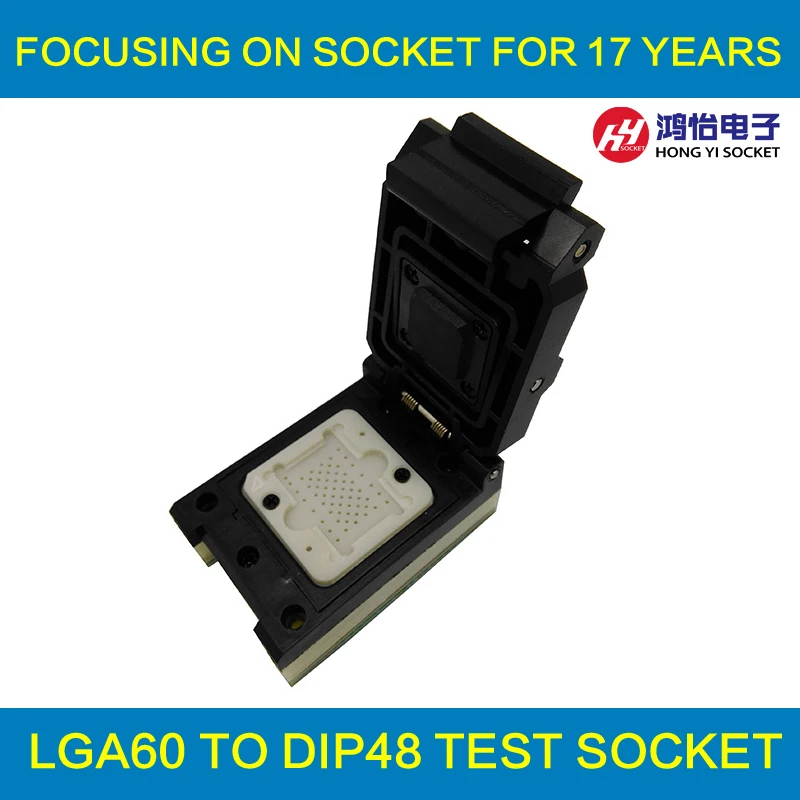 LGA60 к DIP48 Pogo Pin Flash Programmer адаптер IC тестовая розетка горит в гнезде раскладушка