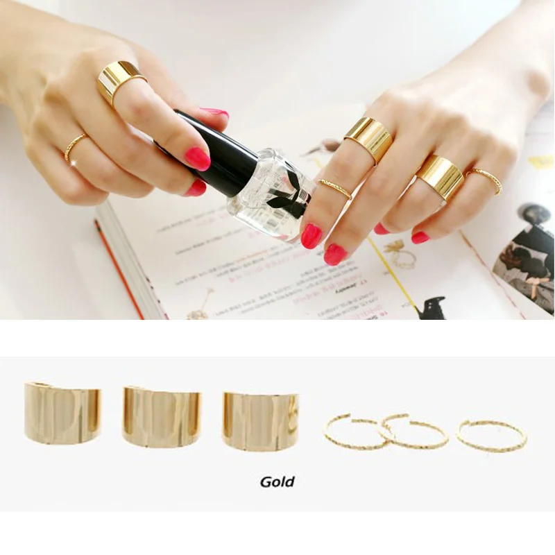 6 шт./компл. простой дизайн металлический посеребренный полированный широкий