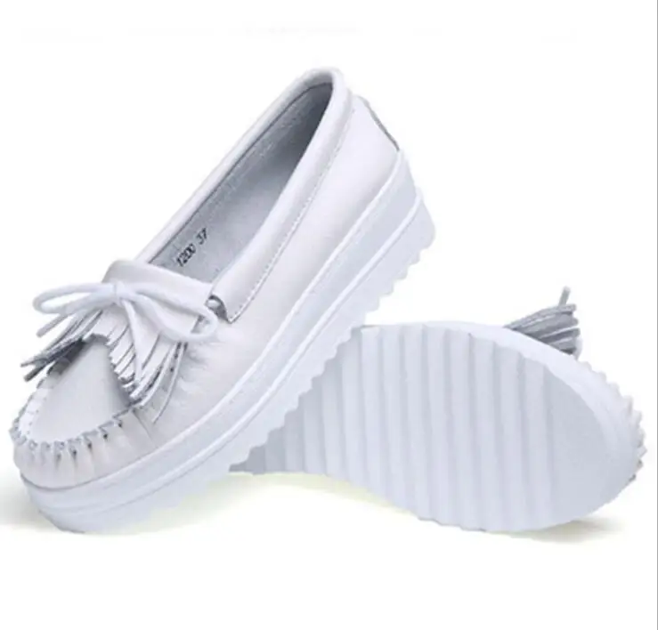 Женская Повседневная обувь для медсестер из натуральной воловьей кожи с