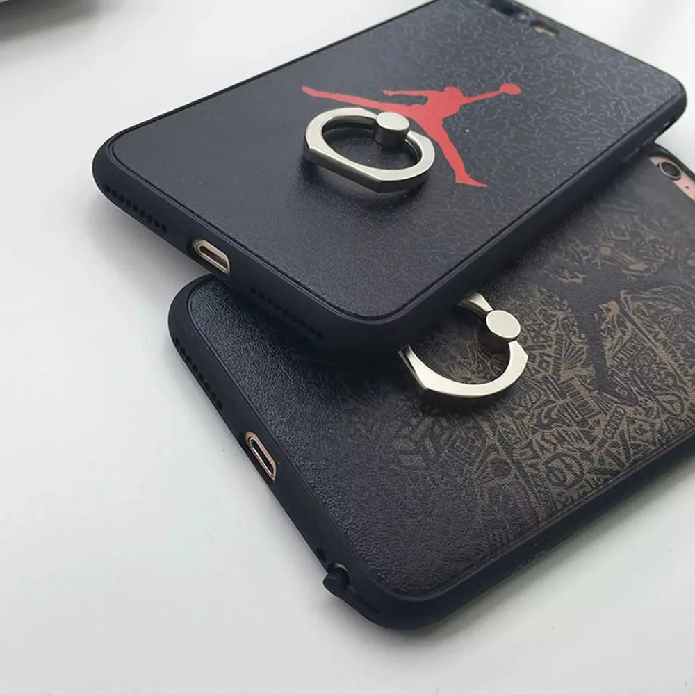 Иордания Чехол для iPhone 7 Plus Плюс Кольцо Держателя Kickstand Hard Cover iPhone7 ТПУ Рамка PC Back
