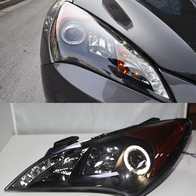 Для HYUNDAI Rohens Genesis Coupe светодиодный ная фара ангельские глазки 2009 20102011 2012 года фары