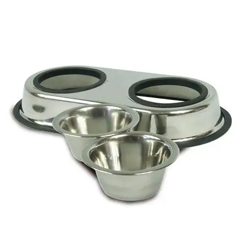 FEEDER Steel Stainless 2 in 1 2x480 ml. WITH ASAS |