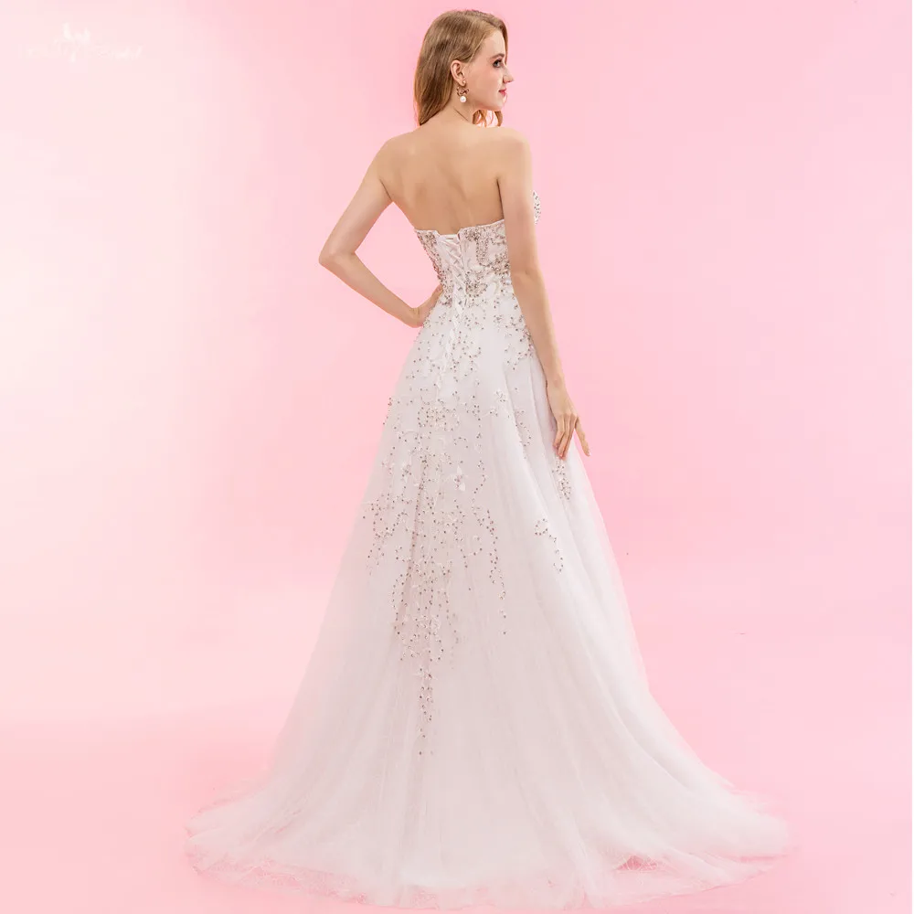 RSW1327 реальные фотографии Yiaibridal ТРАПЕЦИЕВИДНОЕ свадебное платье из тюля с бисером