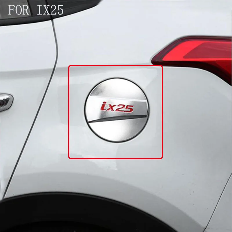 

ABS chrome fuel cap tank cover fit for 2015 HYUNDAI IX25 CRETA car-styling plating protective decorative trim film stickers