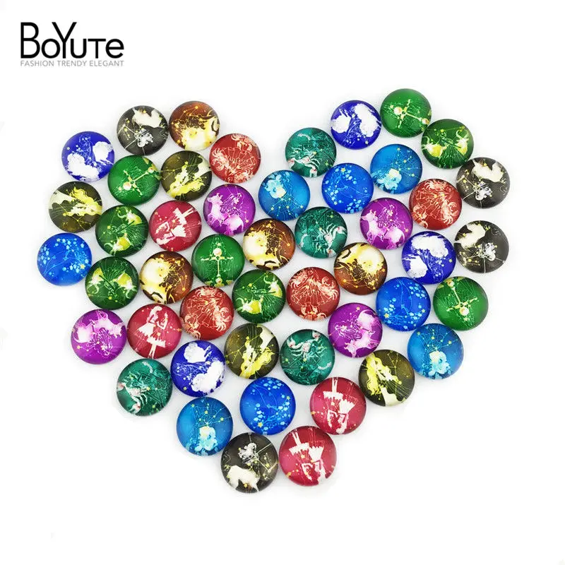 Cabochon 3464 BoYuTe круглый кабошон 12 мм 48 шт микс каваи изображение прозрачное плоское фото стекло кабошон для изготовления ювелирных изделий - Цвет: Cabochon 3464