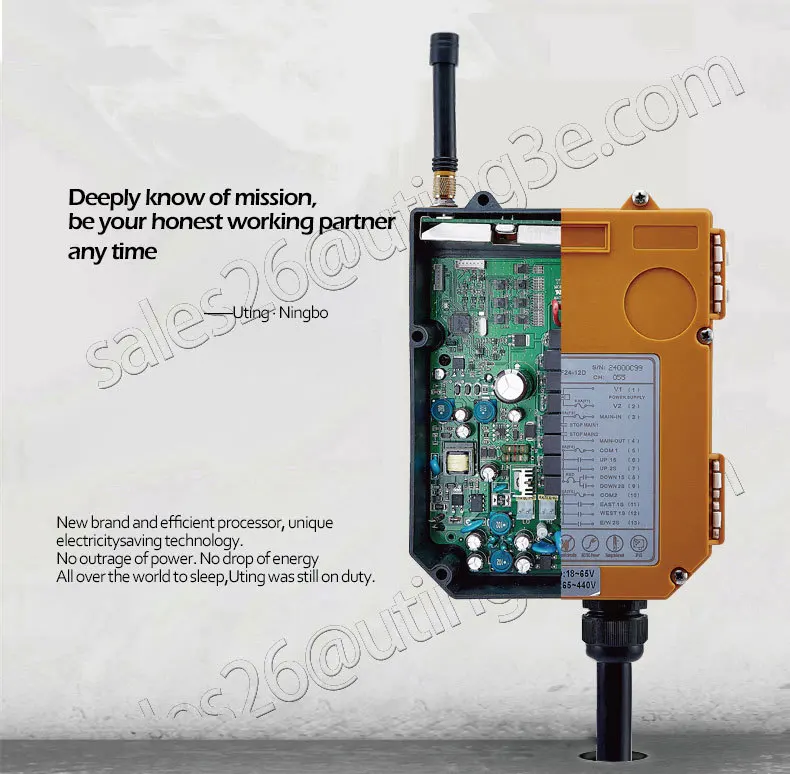 TELE control CE FCC F24-6D промышленный беспроводной двойной скорости 6 кнопок дистанционного управления(1 передатчик+ 1 приемник) для крана