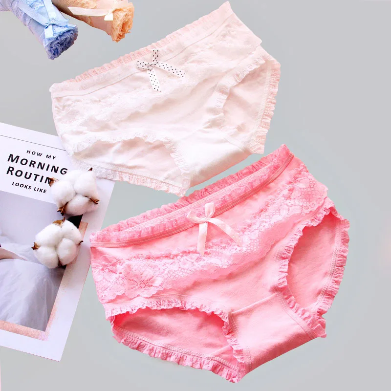 Для женщин Девушка молодые дамы студент нижнее белье хлопковые трусики с