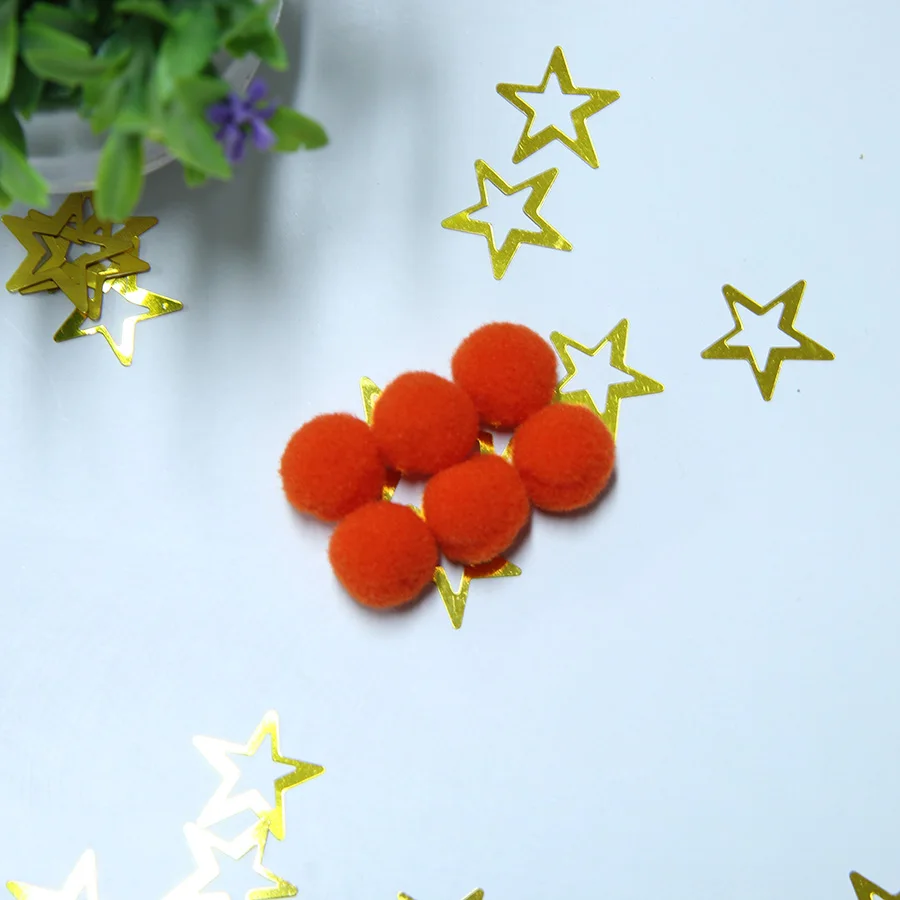 Orange 15 мм полиэфирные помпоны для детского душа, подарок для детей, поделки своими руками, товары для рукоделия, помпоны для украшения дома, помпоны, Свадебный декор - Цвет: Orange