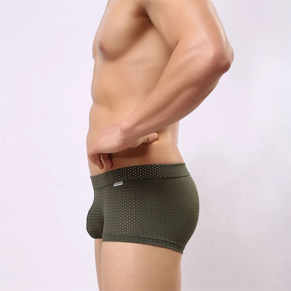 Мужские трусы-боксеры Brave Person спортивная одежда сексуальные сетчатые Дышащие