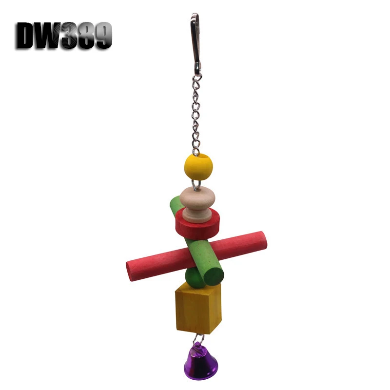 DW389 1 шт. аксессуары для птичьей клетки из цельного дерева игрушка для укуса птиц попугай Висячие ювелирные изделия Аксессуары для птиц товары для украшения дома - Цвет: DW389