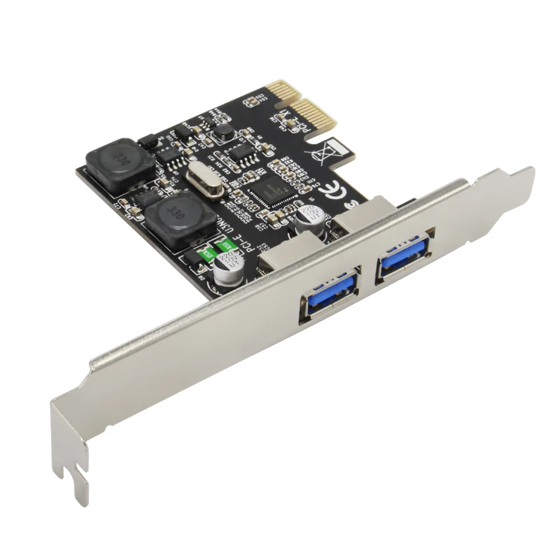 10 шт. Новый USB 3 0 PCI-E адаптер расширения карты внешний 2 порта USB3.0 5 Гбит/с конвертер