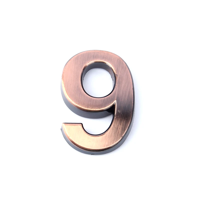 1 шт. высота 5 см номерной знак 0,1, 2,3, 4,5, 6,7, 8,9 современный бронзовый цвет доска номер квартира/отель/автомобиль DIY логотип стикеры пластины