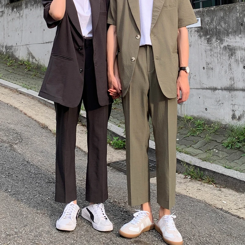 Новинка весны 2019 корейский деловой костюм высокого качества однотонные