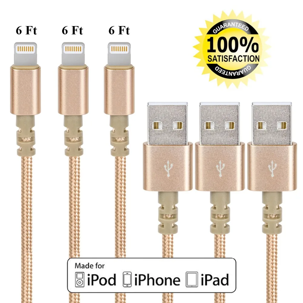 ESuky 2.4A кабель для быстрой зарядки для iPhone Xs max Xr X 8 7 6 Plus 6s 5s Plus iPad мини-usb-кабели зарядное устройство для мобильного телефона