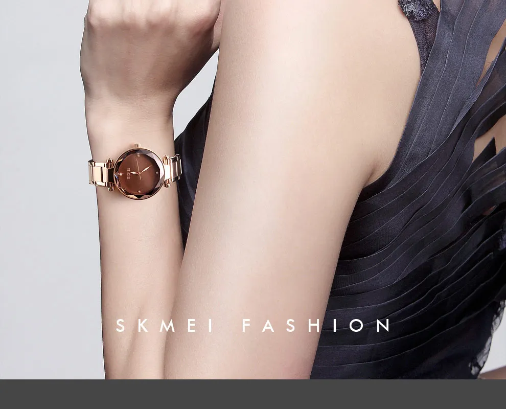 SKMEI Relogio Feminino женские часы Элегантные Лидирующий бренд Роскошные женские модные повседневные женские наручные часы из нержавеющей стали кварцевые часы
