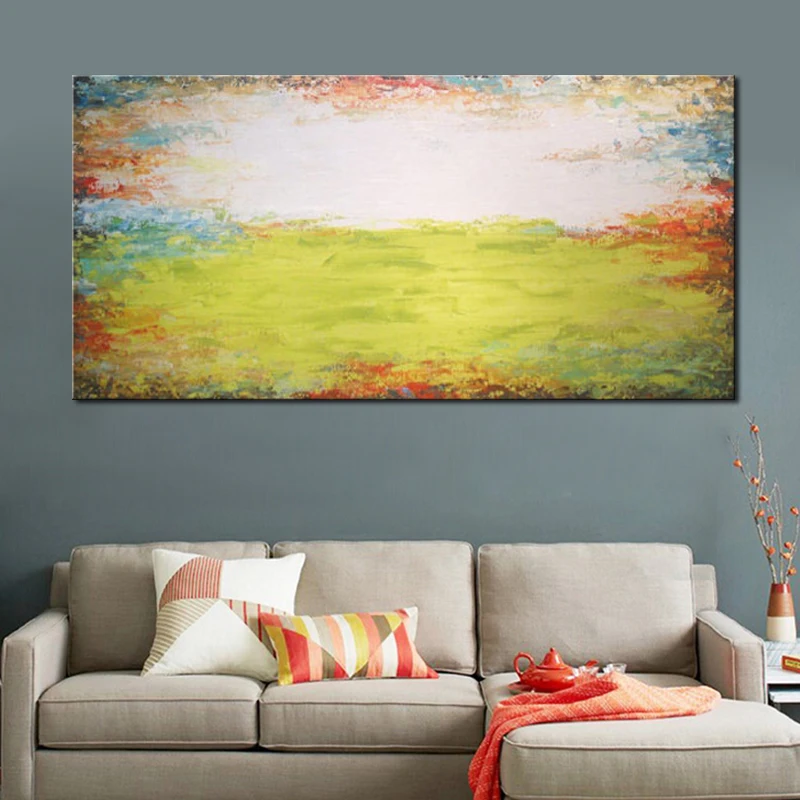 Ручная роспись Современная искусственная кожа для спальни декоративный