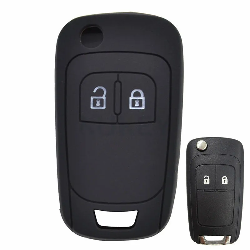 2 buttons Силиконовый чехол для ключей от машины для Opel Astra J Corsa D Zafira Mokka для Chevrolet Cruze Aveo Sonic Volt крышка дистанционного Fob 2 3 4 5 Кнопка - Название цвета: 2 buttons