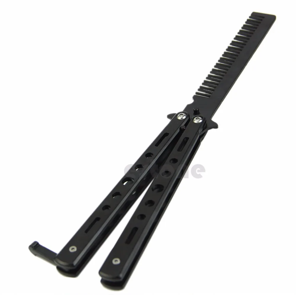 U119 Металл Нержавеющая сталь Практика Обучение бабочка Balisong стиль нож Расческа Горячая