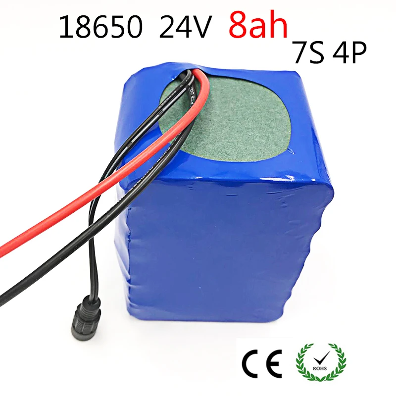 Аккумуляторная батарея для электрического велосипеда 24 в 8 Ач 7S4P 15A BMS 250 Вт 29 4 8000