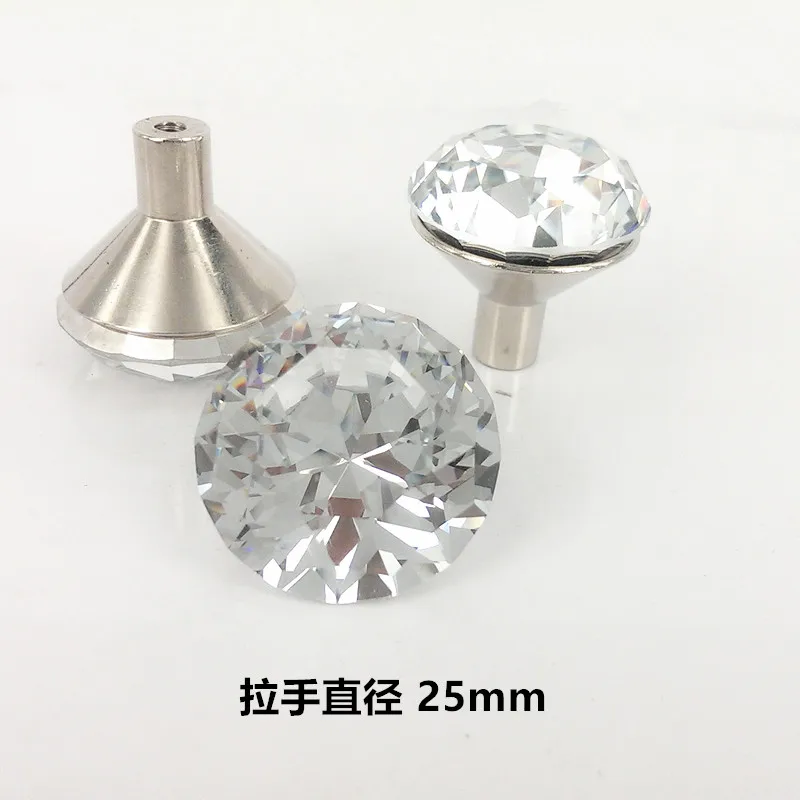 Современная Континентальная простая Хрустальная Алмазная ручка с маленькими