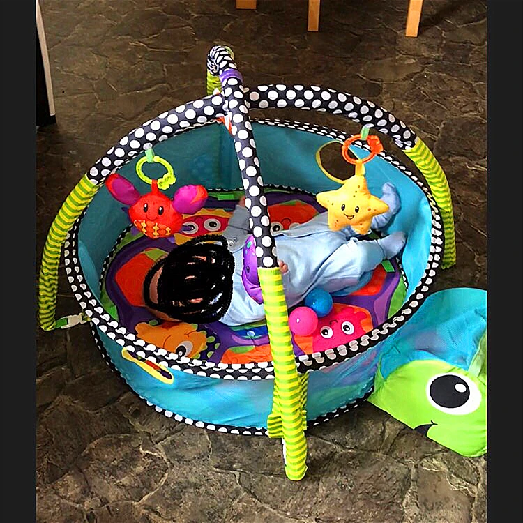 Baby Play Mat 3 In 1 Baby Play Mat Round Lion Turtle Crawling Blanket Infant Game Pad Play Rug Kids Activity Mat Gym Folding