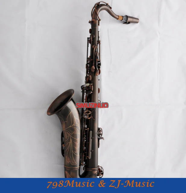 Профессиональный тенор саксофон с красной антикварной отделкой Bb Sax High F #