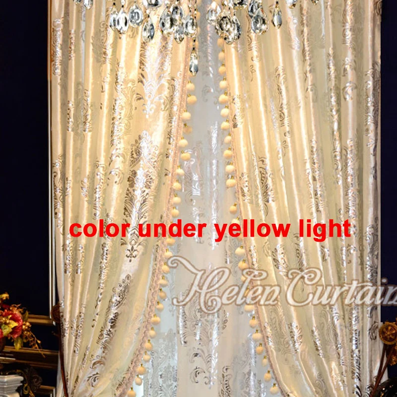 Хелен роскошные популярные серебряные занавески для гостиной Белая бархатная