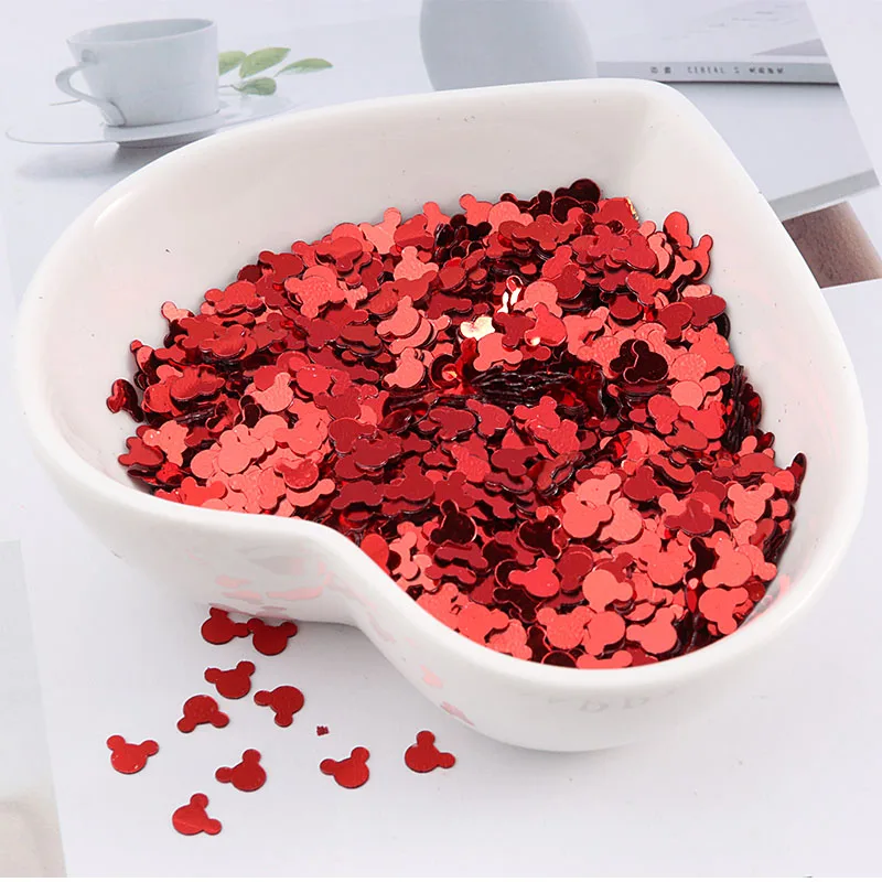 1000 шт./лот 5 мм Милая мышь Форма Головы ПВХ свободные пайетки для дизайна ногтей