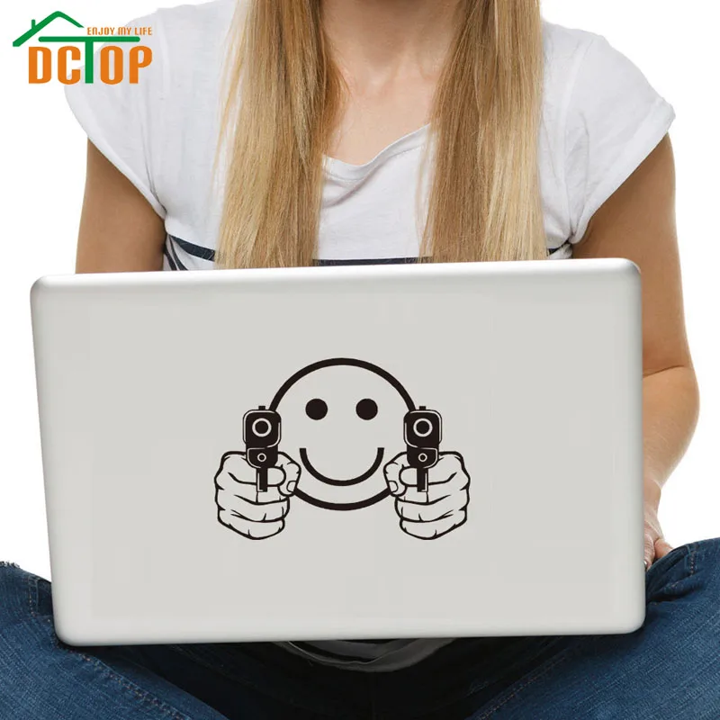 DCTOP смайлик ружья виниловые наклейки на стены художественный дизайн