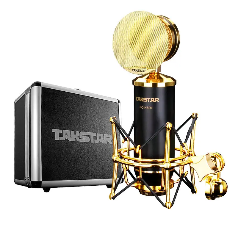 Takstar PC K820 / Профессиональный позолоченный микрофон для профессиональных студий