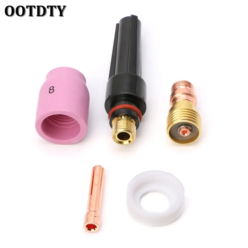 OOTDTY Прочный 5 шт./компл. сварочный фонарь для Tig набор с газовой крышкой объектива
