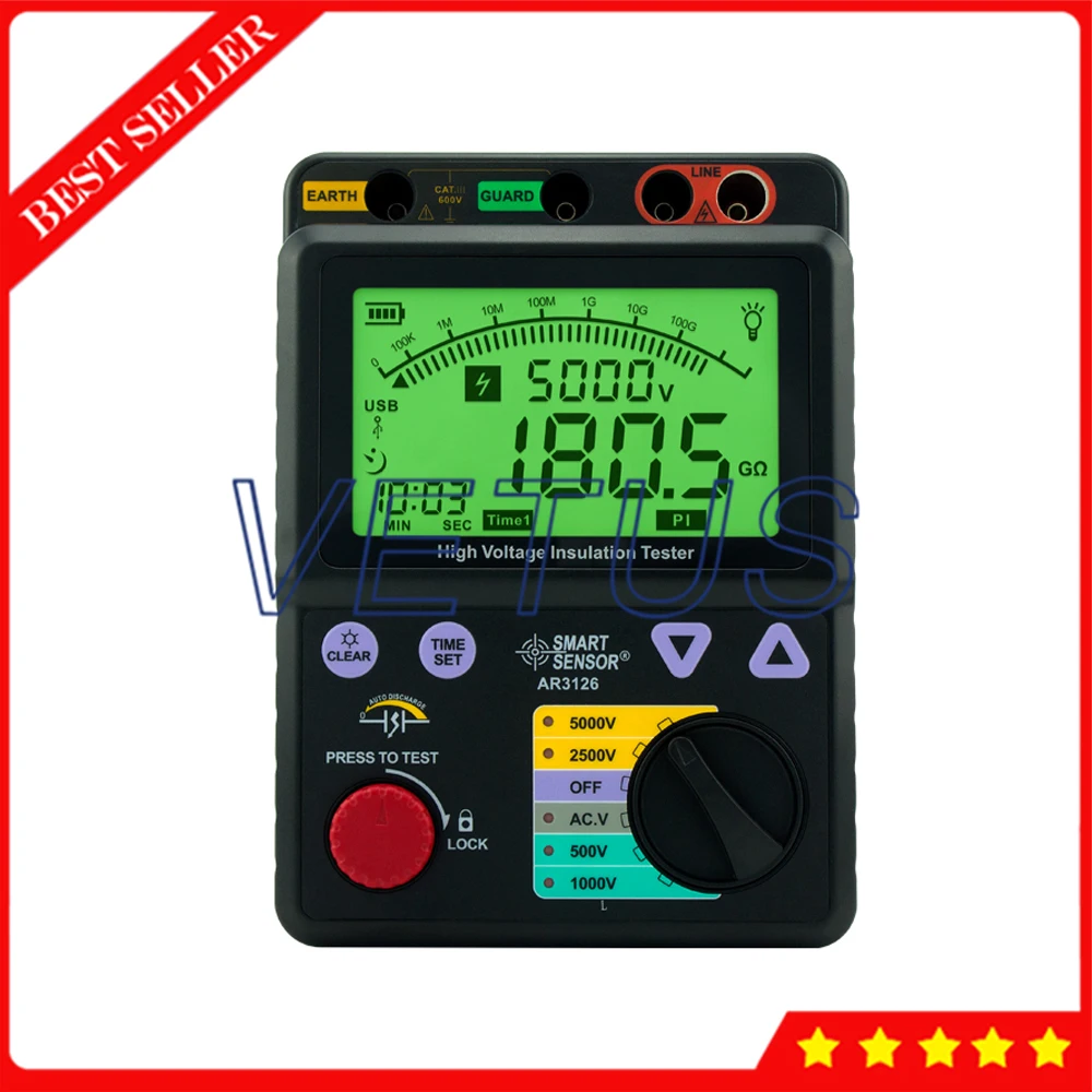 0 МОМ to1000GOhm цифровой измеритель изоляции Измеритель сопротивления Megohmmeter
