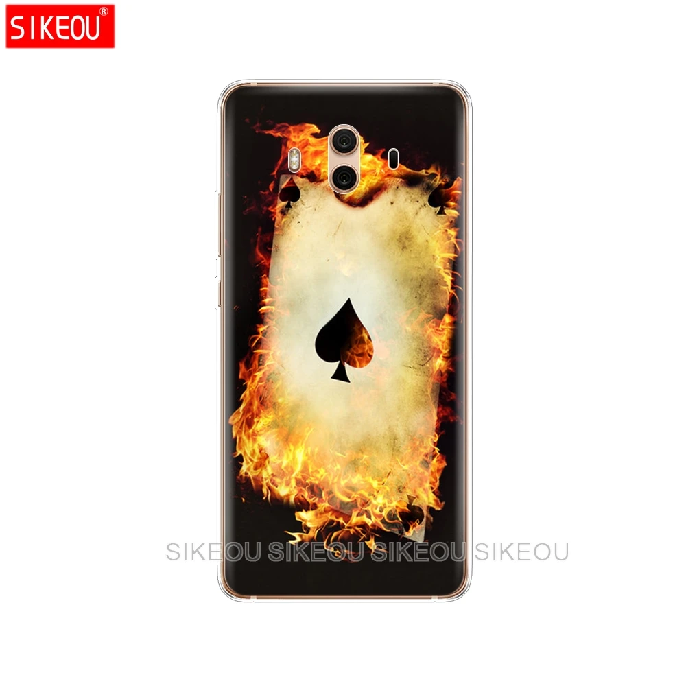 Силиконовый чехол для телефона Huawei mate 7 8 9 10 pro LITE с рисунком игры в покер |