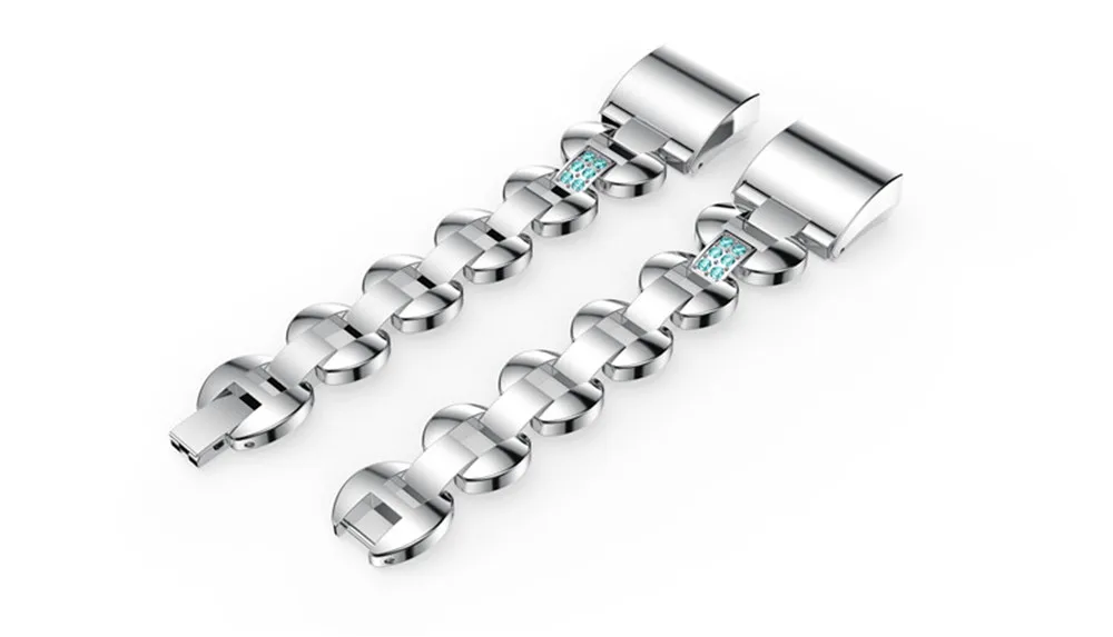 ZENHEO смотреть группа Кристалл Нержавеющая сталь ремешок для Fitbit заряд 2 Смарт-часы гибкий Регулируемый замена Браслет
