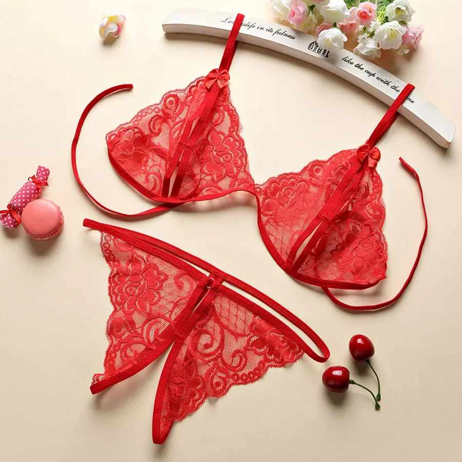 2018 Lace Women Through Bra Sexy Top For Woman Black Bras Erotic Feminino Tops Womens Full Restraints Lingerie Bralette Red |