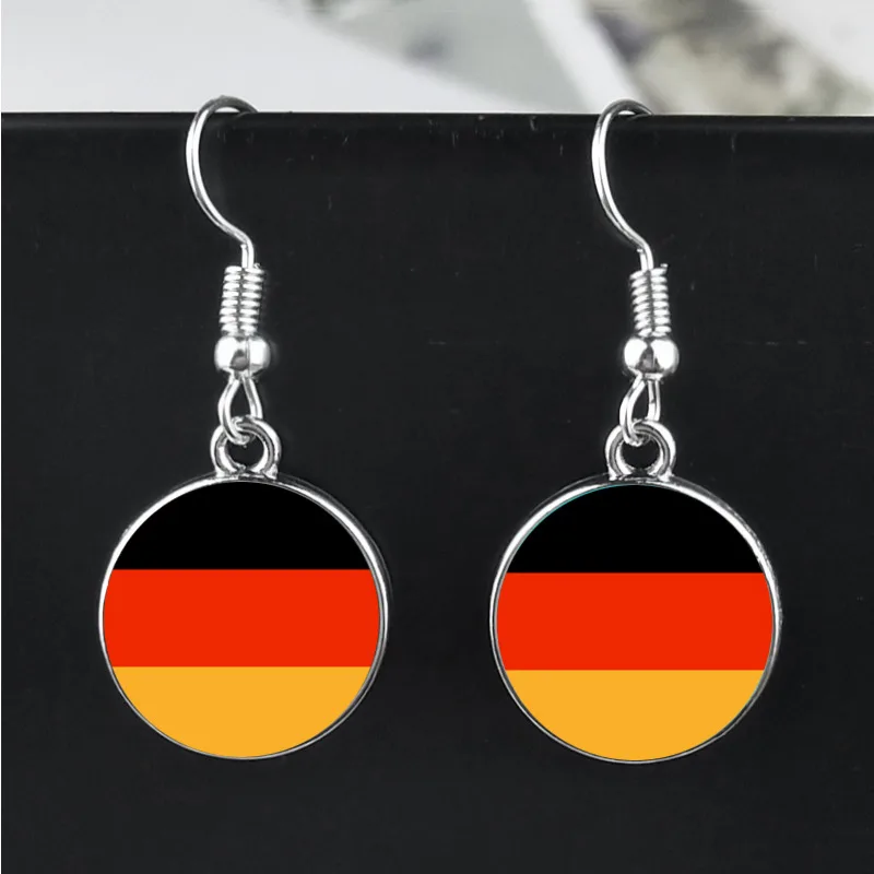 Suteyi классические висячие серьги с национальным флагом хрустальный кулон крючок