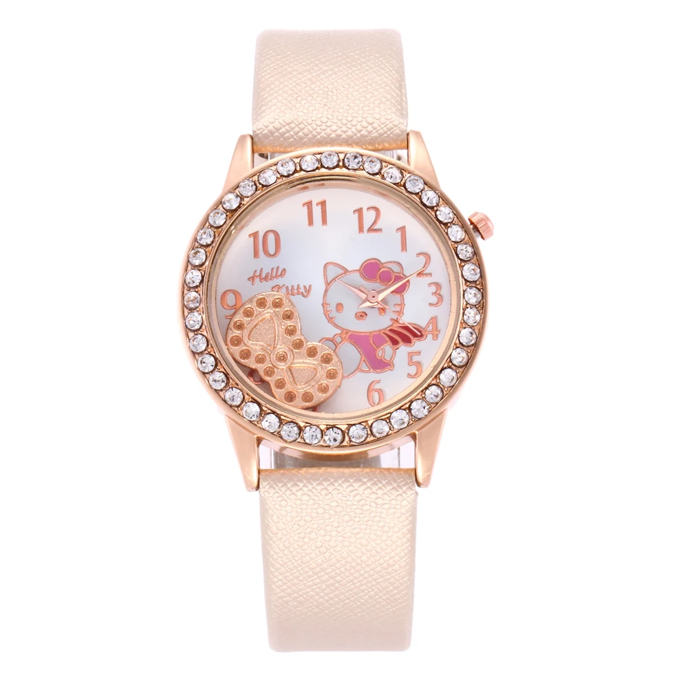 Новое поступление женские кварцевые часы hello kitty электронные циферблат дизайн
