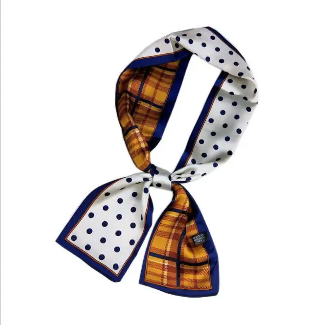 Женский Шелковый атласный шарф с принтом животных собак длинные шарфы