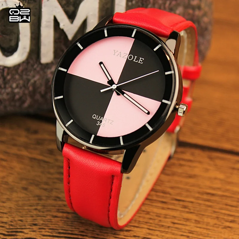 Yazole часы женщины водонепроницаемые кожаный вахта женские леди montre роковой relógio