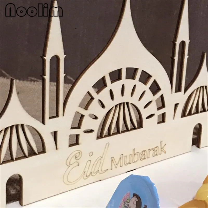 Деревенская деревянная десертная тарелка ИД Мубарак Рамадан Праздничная