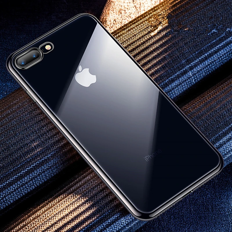 Luxury Bumper Transparent Silicone Phone Case For iPhone X XS XR Max 8 7 6 6S Plus 4 S 5 5S SE Clear protection Back Cover | Мобильные