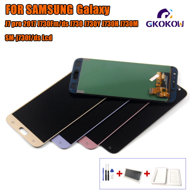 Для Samsung Galaxy J7 Pro 2017 LCD J730 J730F ЖК-дисплей + кодирующий преобразователь сенсорного