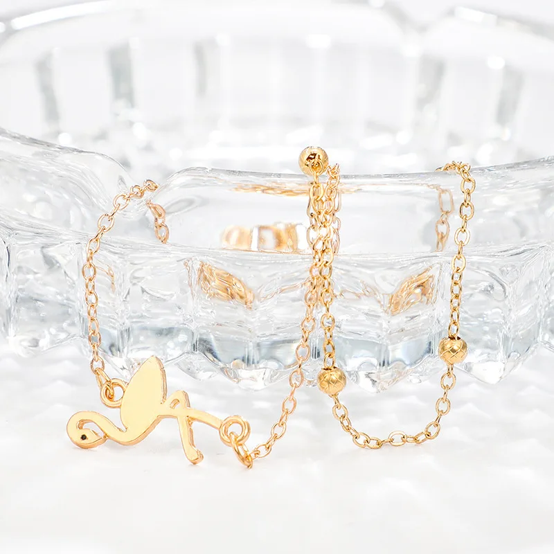 Новые модные аксессуары простая плетеная веревка цепочка бусы карта фламинго