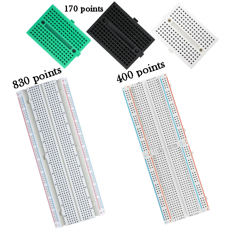 Макетная плата 830/400/170 точек безsolderless печатная для хлеба DIY KIT макетная
