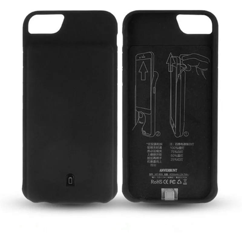 4500/7000 mAh внешняя Батарея Зарядное устройство чехол для iPhone 7 Plus 8 плюс 6 6s