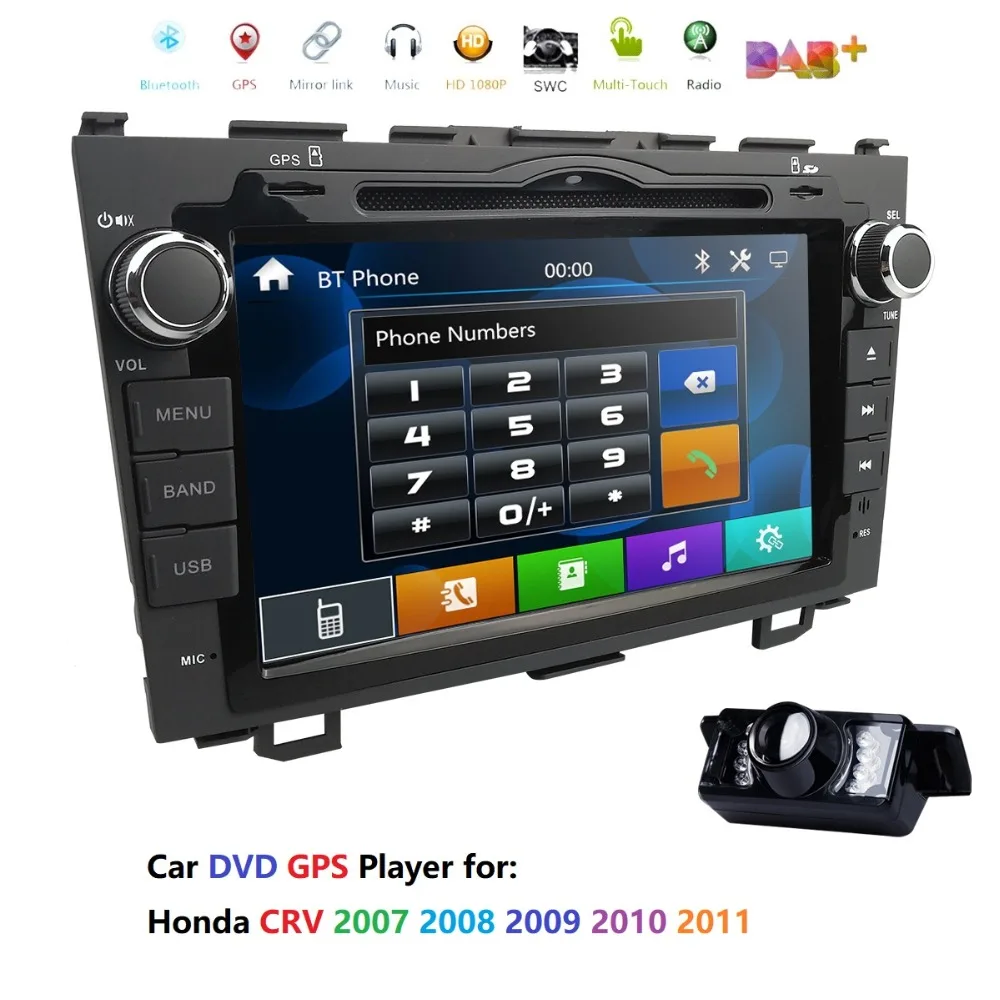 Для HONDA CRV 2007 2011 GPS навигация 8 &quot2 din автомобильный монитор Bluetooth RDS радио рулевое